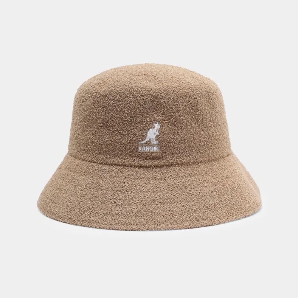 Beige Kangol Terry Cloth Bucket Hat - Size Small